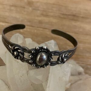 Vintage-Inspired signed Silver arrow child’s size Cuff Bracelet see last picture